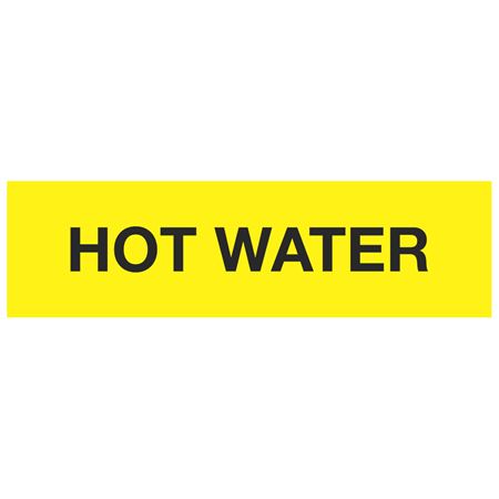 ANSI Pipe Markers Hot Water - Pk/10